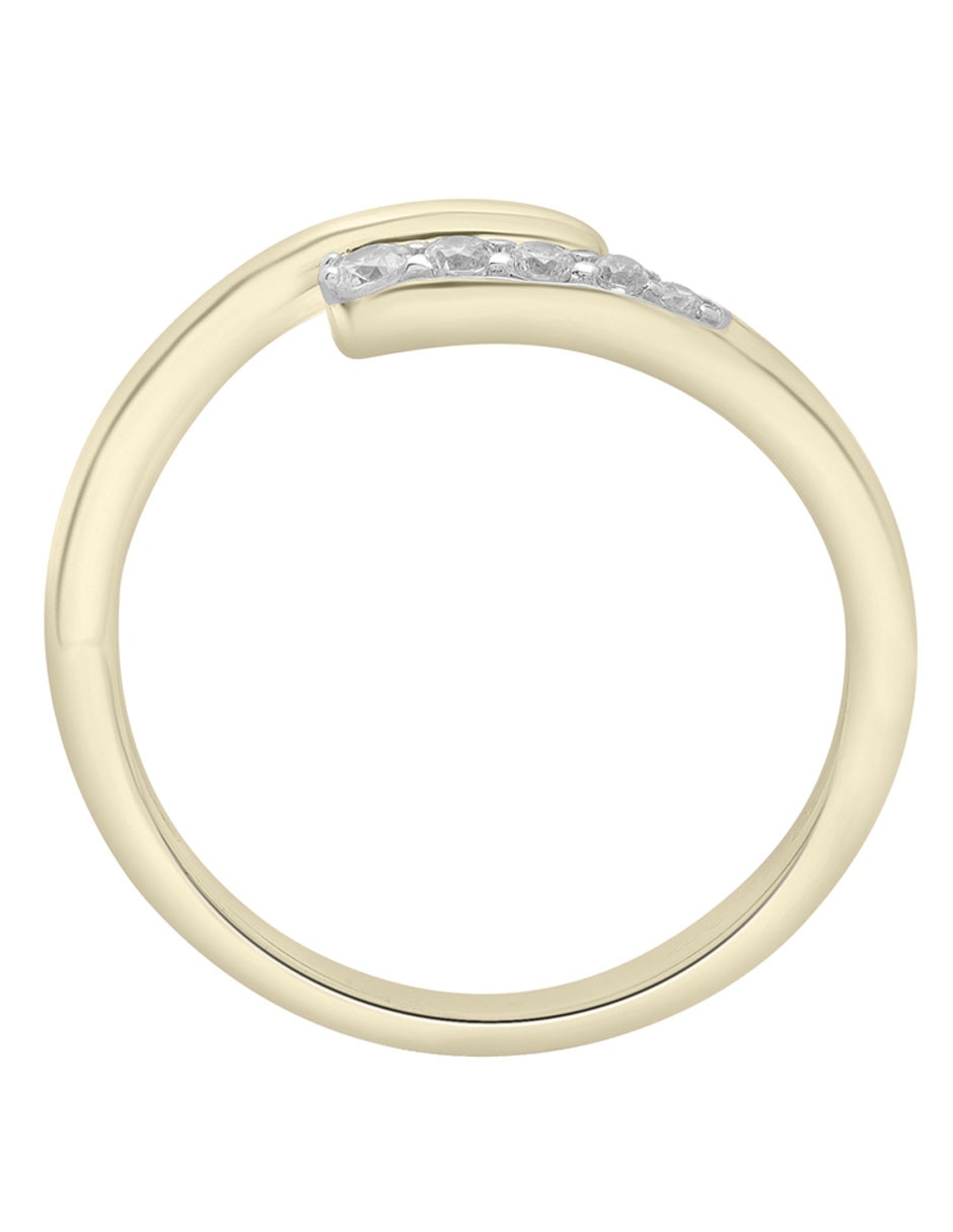 Anillo 14 k de oro diamante pavé 3