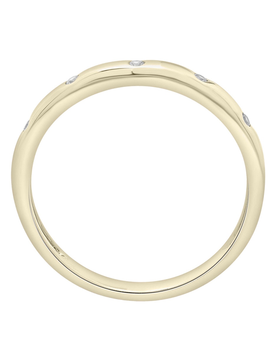 Anillo 14 k de oro diamante pavé 2
