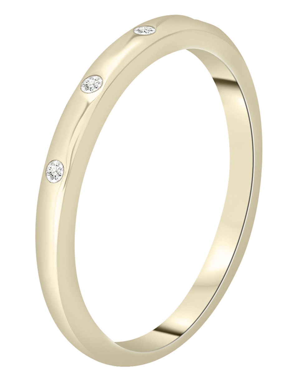 Anillo 14 k de oro diamante pavé 3