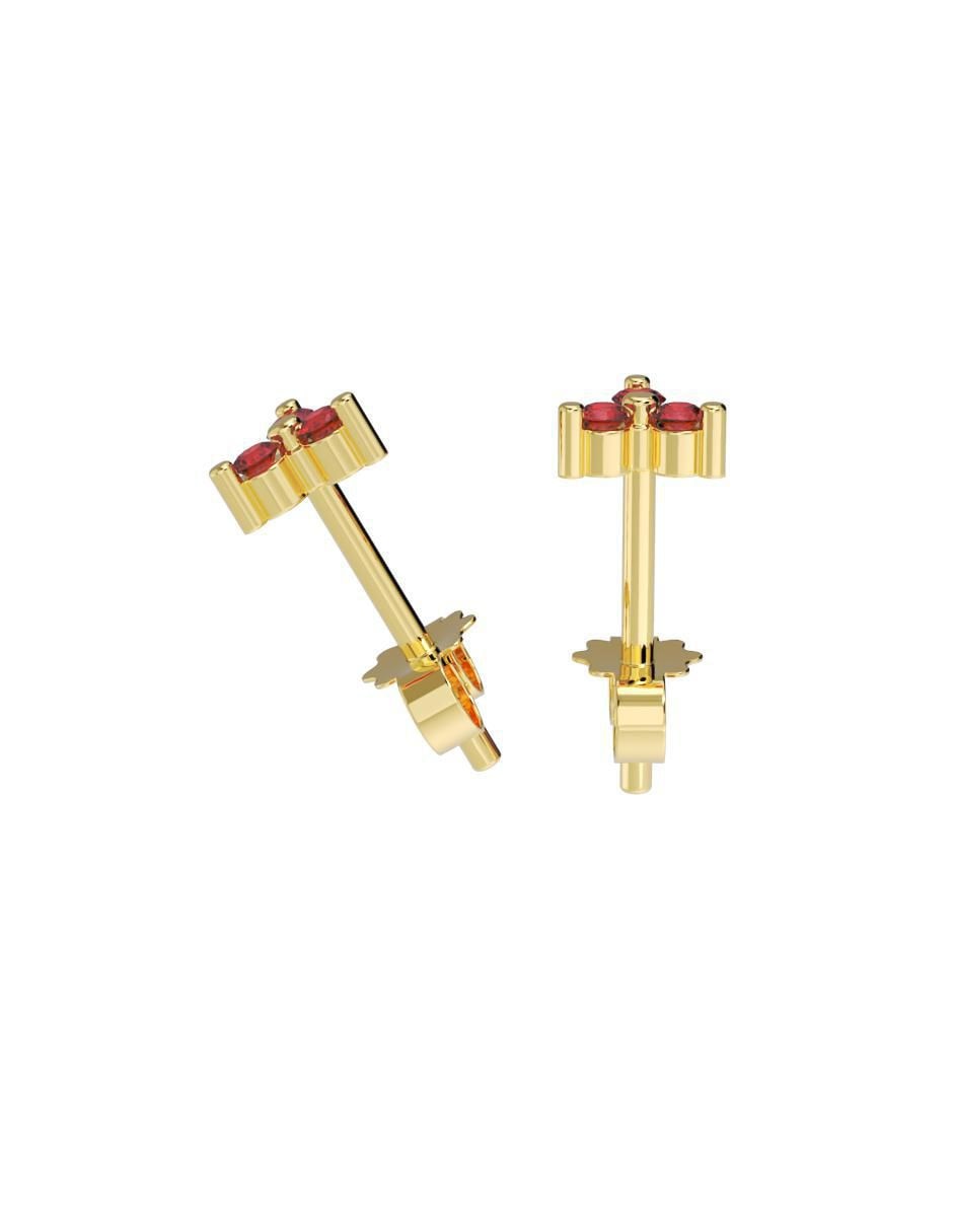 Set de aretes "de (si aplica)" triangular no aplica fonelli sin familia "de" oro 10 k "con acabado" pulido zirconia