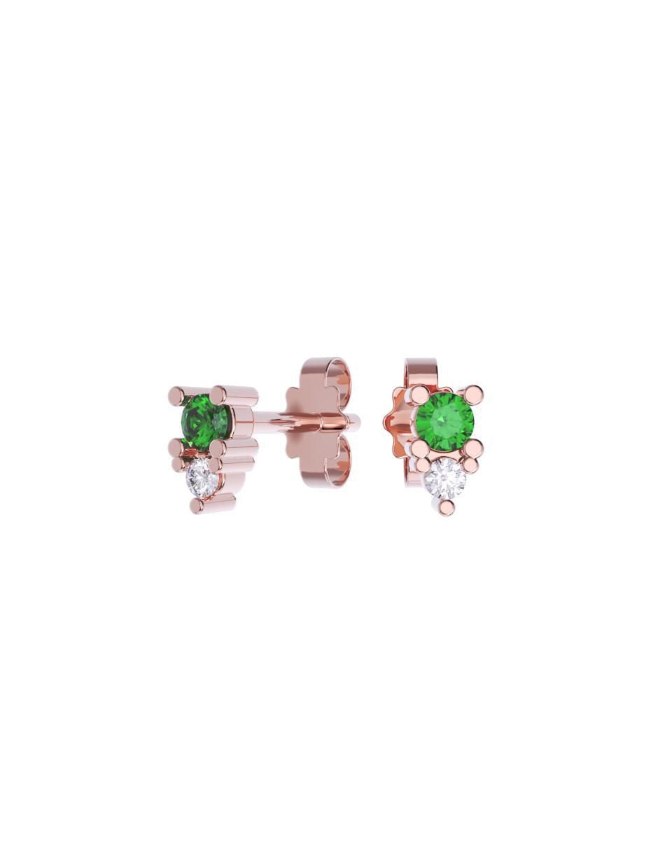 Set de aretes de oro 10 k con acabado pulido zirconia Set de aretes de oro 10 k con acabado pulido zirconia