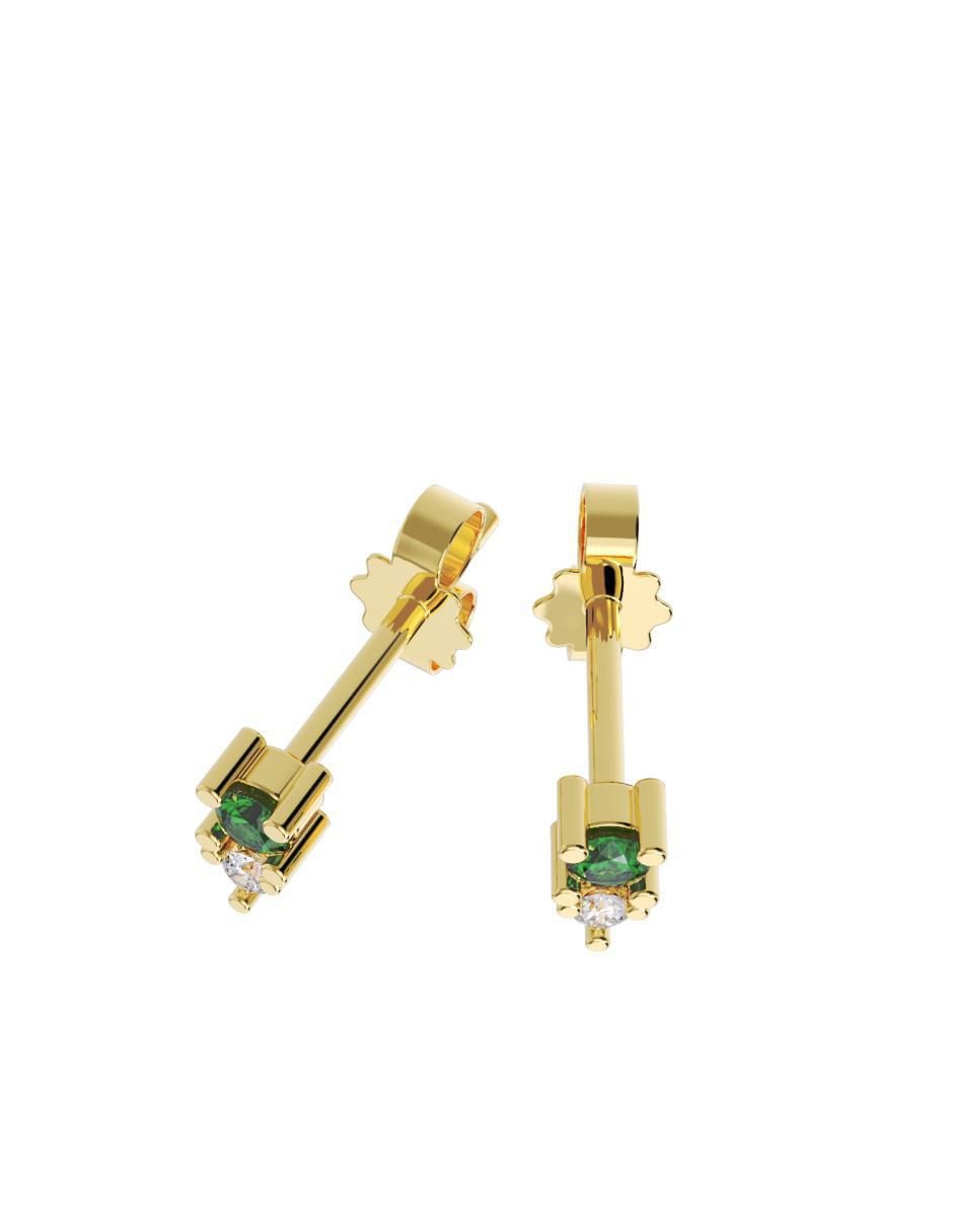 Set de aretes "de (si aplica)" cuadrada no aplica fonelli sin familia "de" oro 10 k "con acabado" pulido zirconia