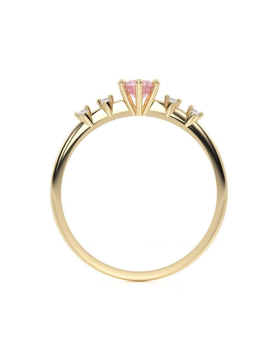 Anillo "de (si aplica)" ninguna abba joyas sin familia no aplica 14 k "de" oro zirconia brillante