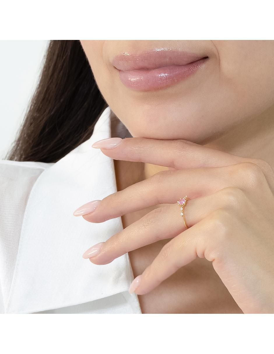 Anillo "de (si aplica)" ninguna abba joyas sin familia no aplica 14 k "de" oro zirconia brillante