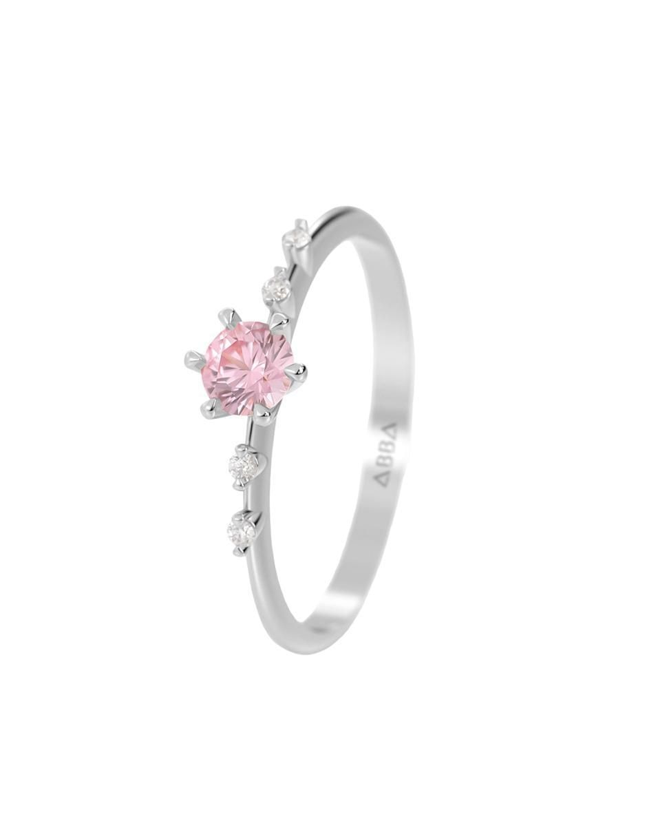 Anillo 14 k de oro zirconia brillante 2