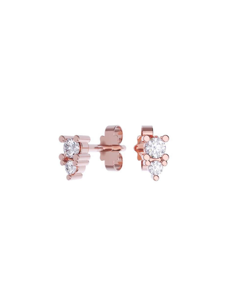 Set de aretes rectangular oro 10 K con acabado pulido zirconia Set de aretes rectangular oro 10 K con acabado pulido zirconia