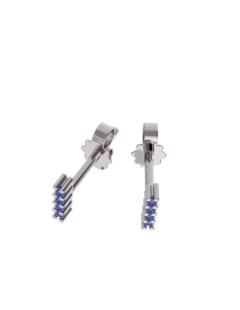 Set de aretes de oro 10 k con acabado pulido zirconia 2