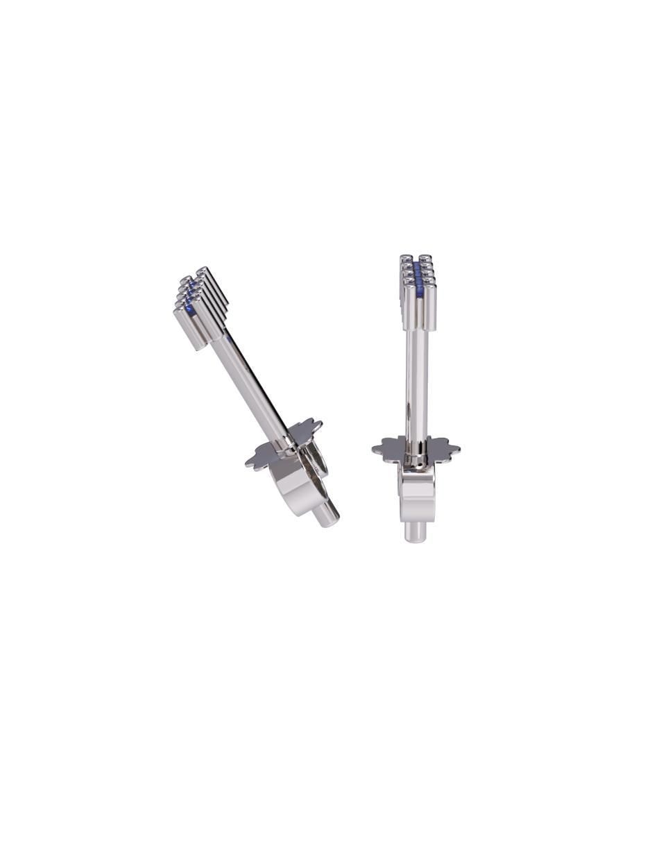 Set de aretes de oro 10 k con acabado pulido zirconia 3