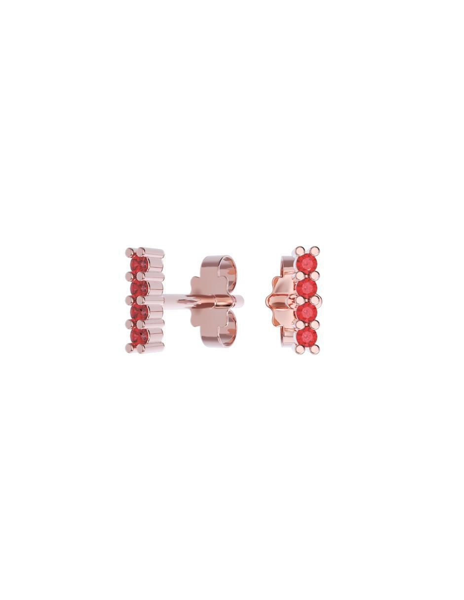 Set de aretes de oro 10 k con acabado pulido zirconia Set de aretes de oro 10 k con acabado pulido zirconia