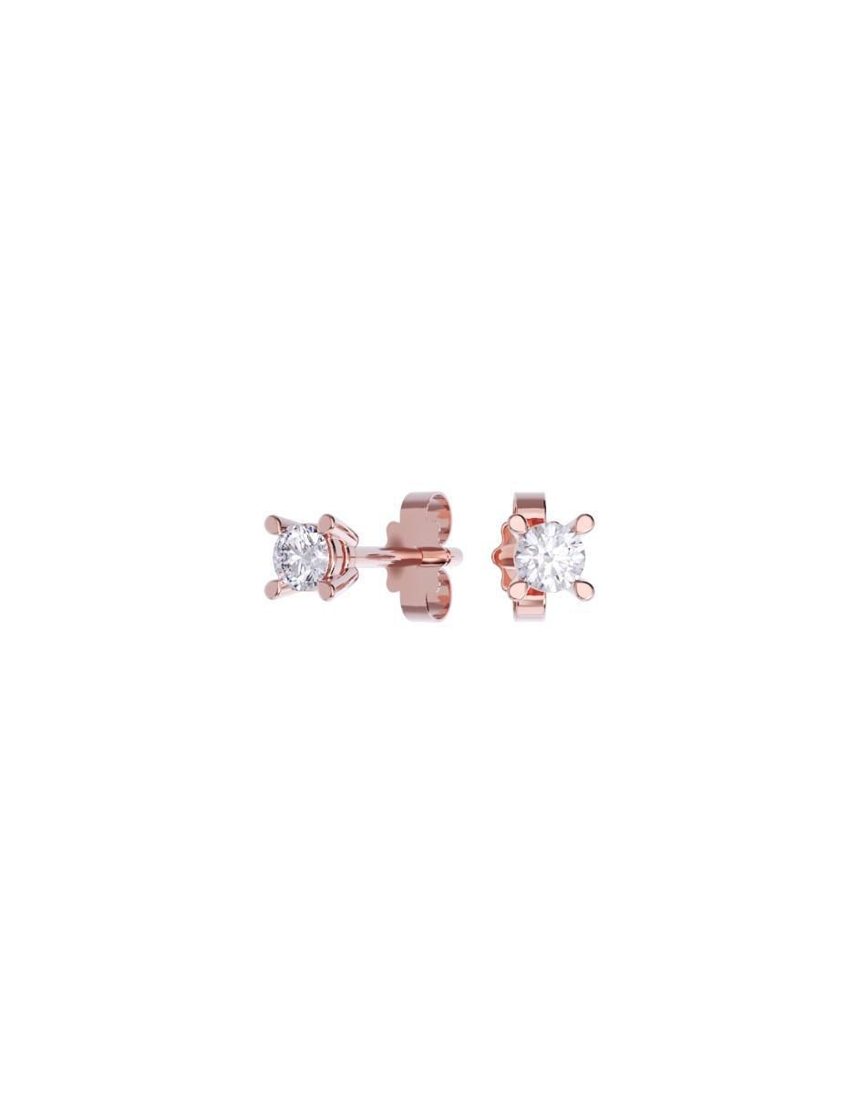 Set de aretes de oro 10 k con acabado pulido zirconia Set de aretes de oro 10 k con acabado pulido zirconia