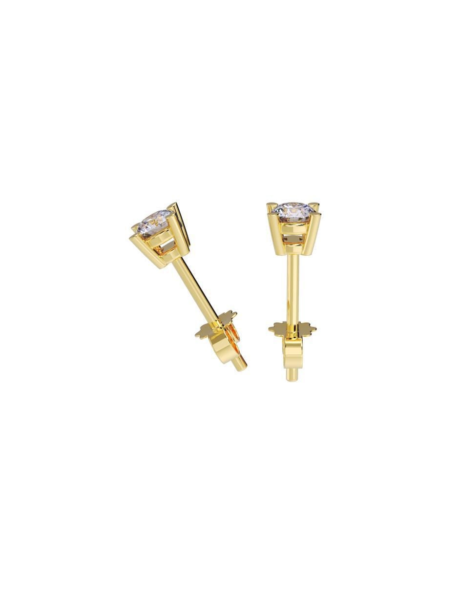 Set de aretes "de (si aplica)" redonda no aplica fonelli sin familia "de" oro 10 k "con acabado" pulido zirconia
