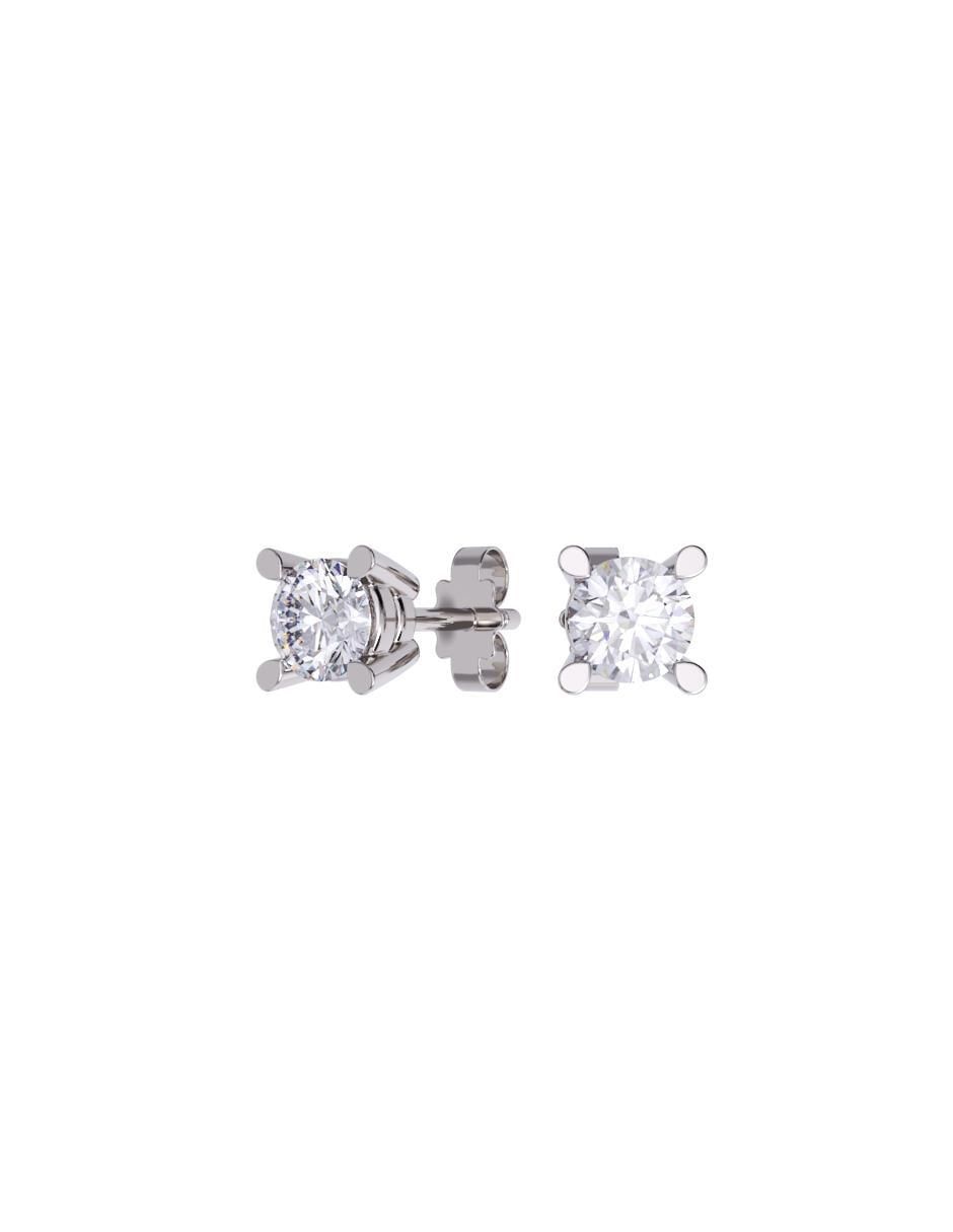 Set de aretes de oro 10 k con acabado pulido zirconia