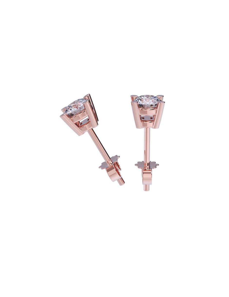 Set de aretes de oro 10 k con acabado pulido zirconia 2
