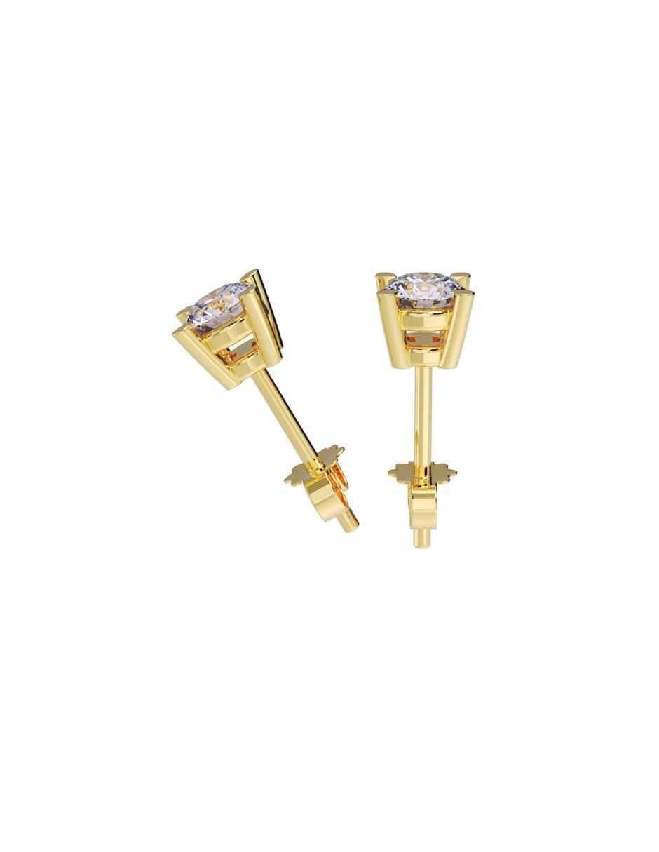 Set de aretes "de (si aplica)" redonda no aplica fonelli sin familia "de" oro 10 k "con acabado" pulido zirconia