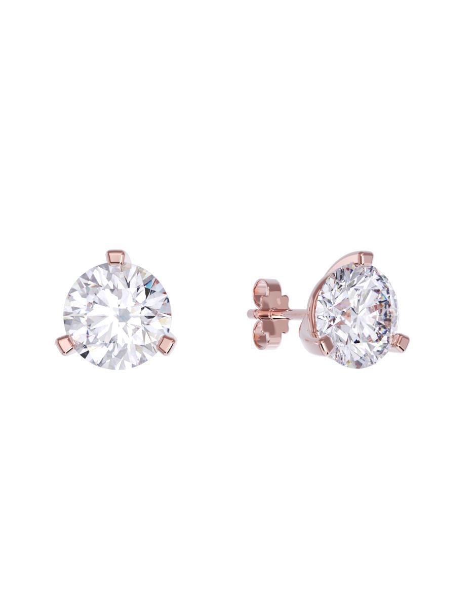 Set de aretes de oro 10 k con acabado pulido zirconia Set de aretes de oro 10 k con acabado pulido zirconia
