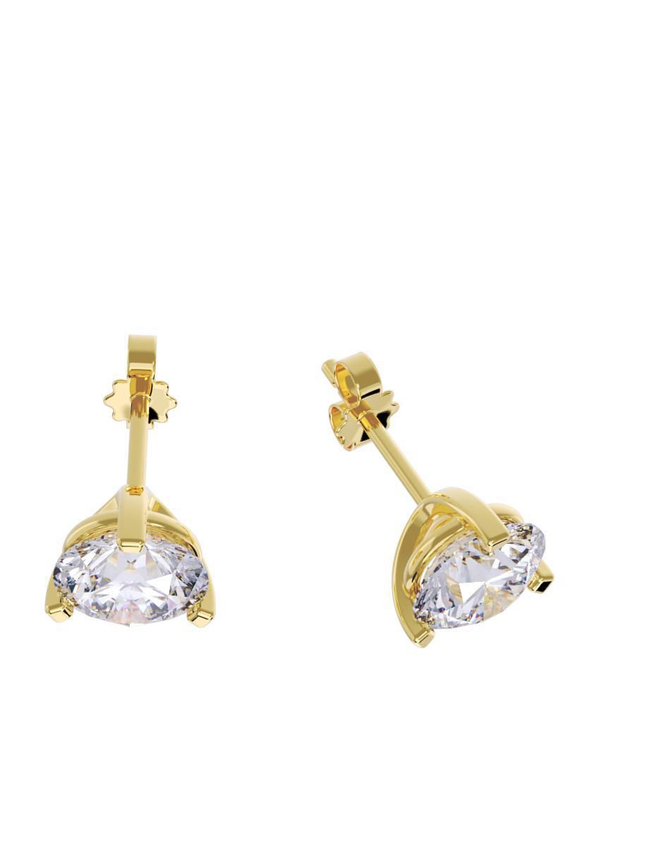 Set de aretes "de (si aplica)" redonda no aplica fonelli sin familia "de" oro 10 k "con acabado" pulido zirconia
