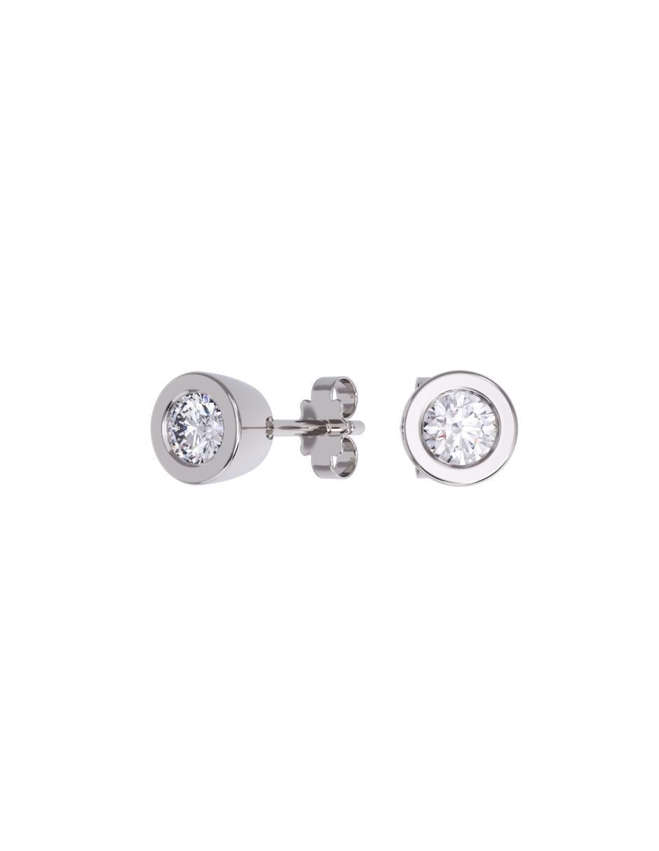 Set de aretes de oro 10 k con acabado pulido zirconia Set de aretes de oro 10 k con acabado pulido zirconia