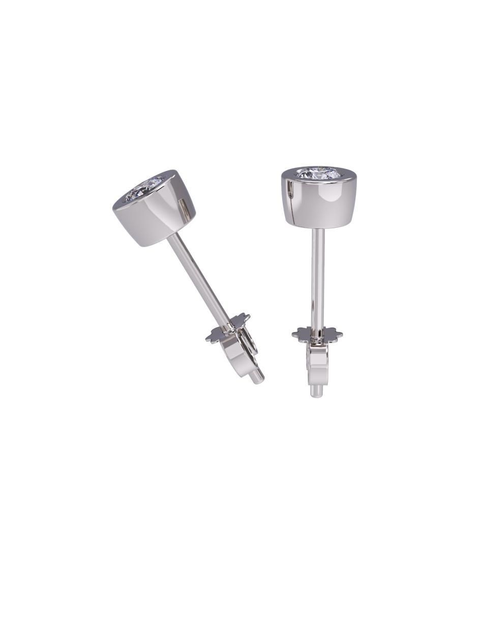 Set de aretes de oro 10 k con acabado pulido zirconia 3