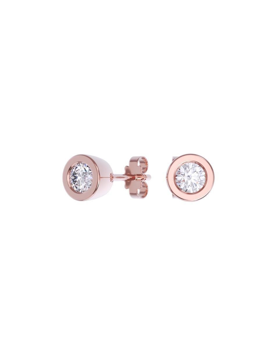 Set de aretes de oro 10 k con acabado pulido zirconia Set de aretes de oro 10 k con acabado pulido zirconia
