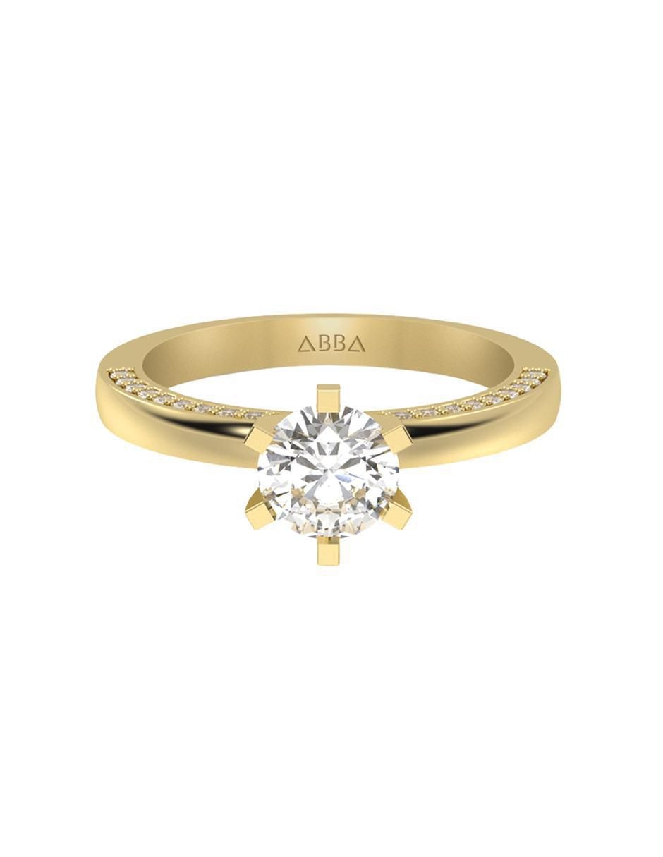 Anillo de compromiso de oro 14 k