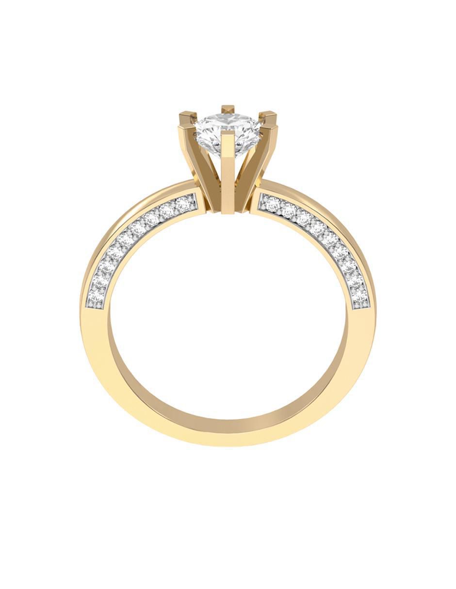 Anillo de compromiso "de" oro 14 k abba joyas no aplica zirconia