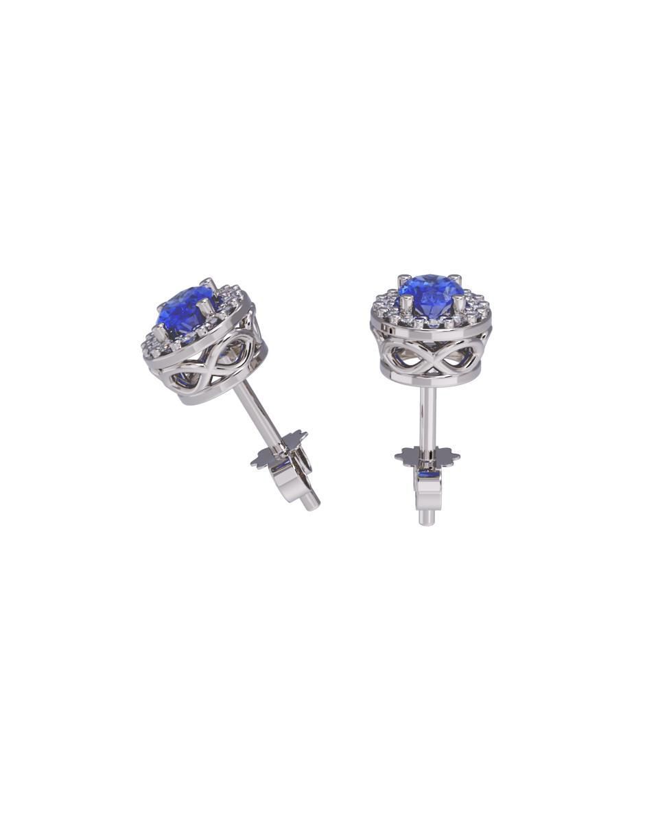 Aretes de oro 10 k con acabado pulido zirconia 3