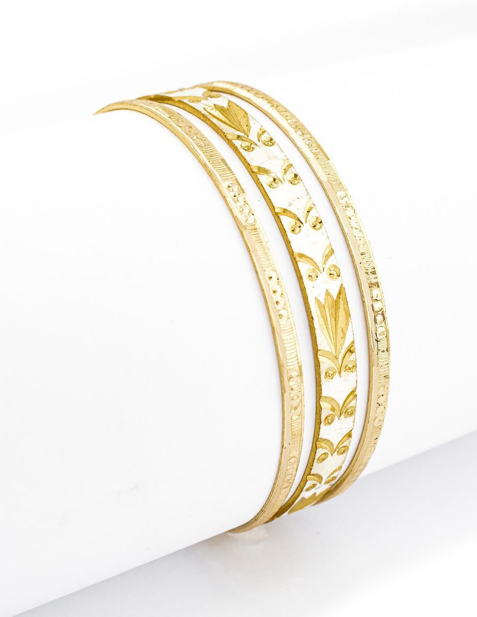 Brazalete con acabado chapa de oro 18k 2