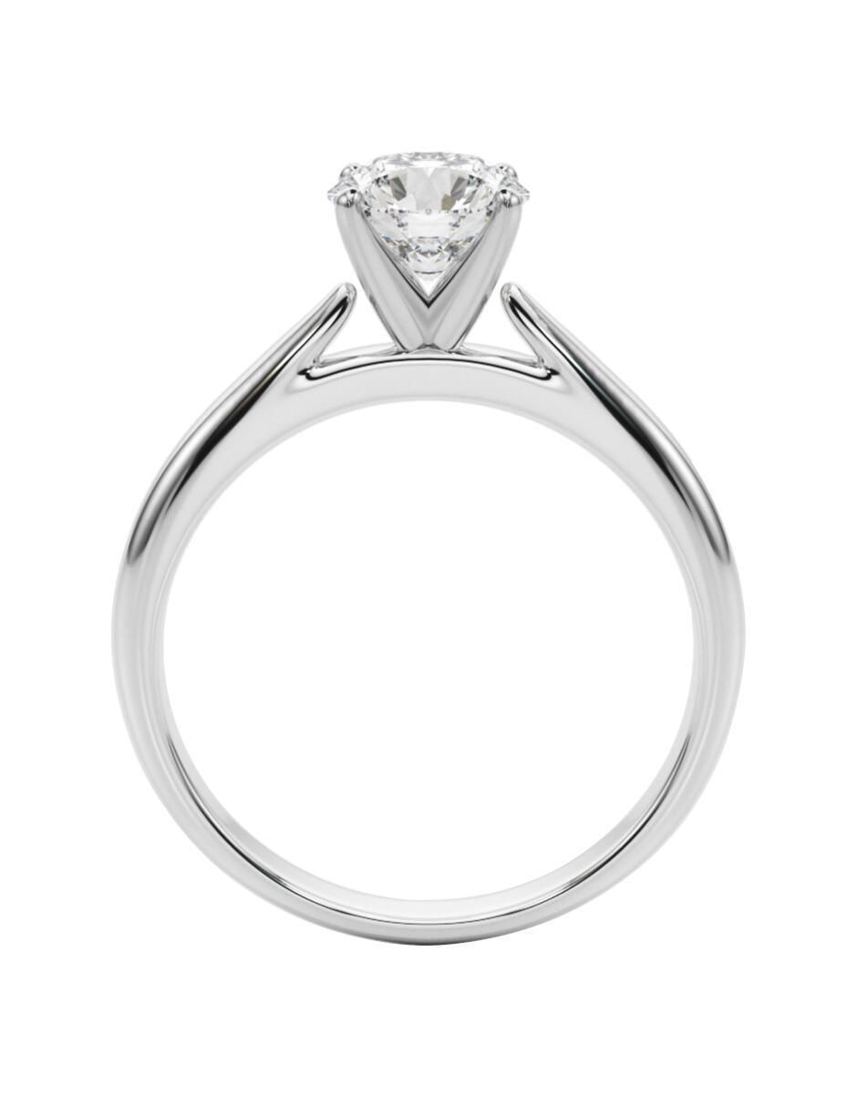 Anillo de compromiso de oro blanco 10 k diamante 3