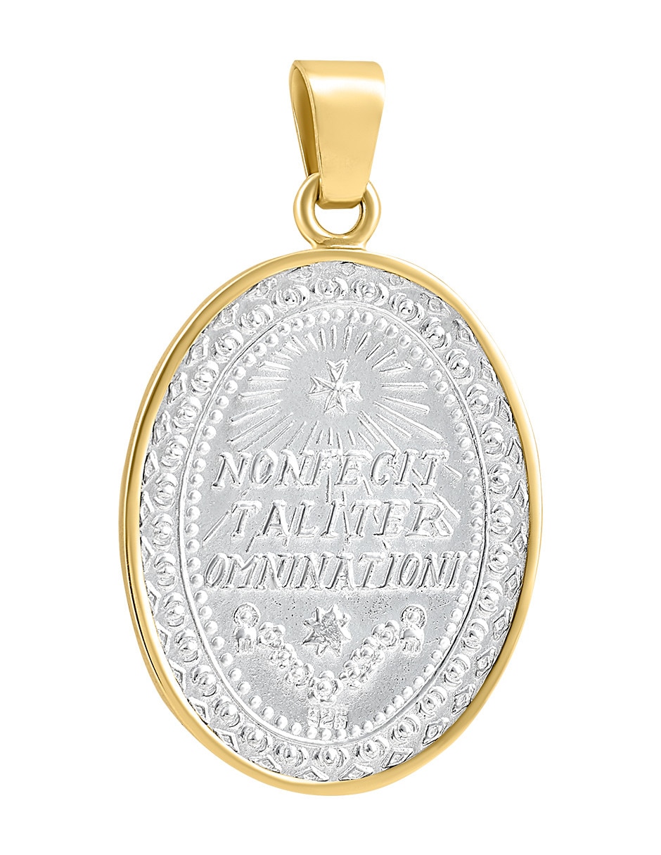 Medalla de virgen de guadalupe de oro amarillo 14 K 2