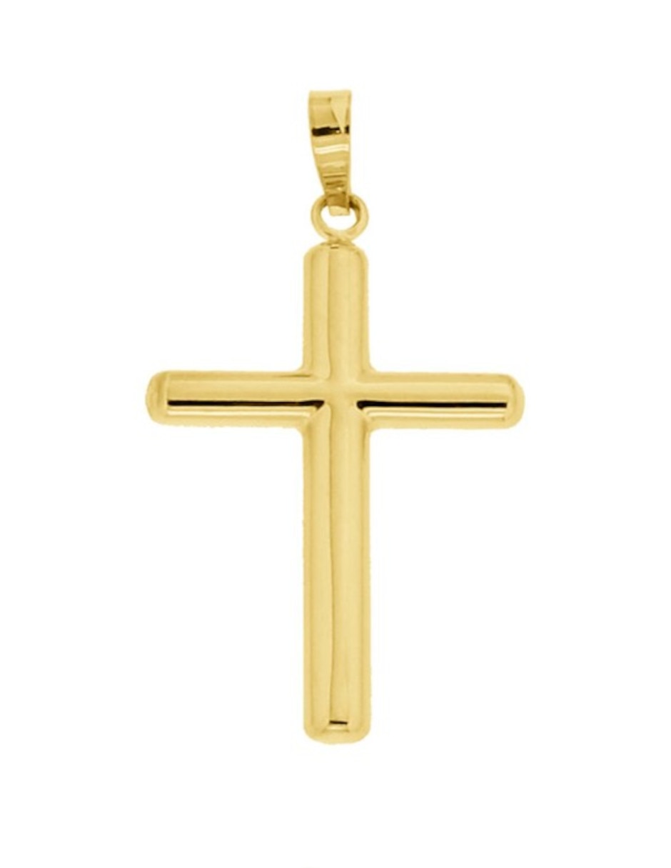 Dije de cruz de oro amarillo 14 K