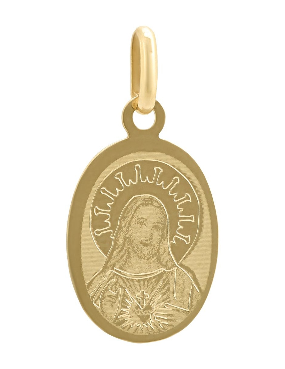 Medalla ovalada de oro amarillo 14 K Medalla ovalada de oro amarillo 14 K