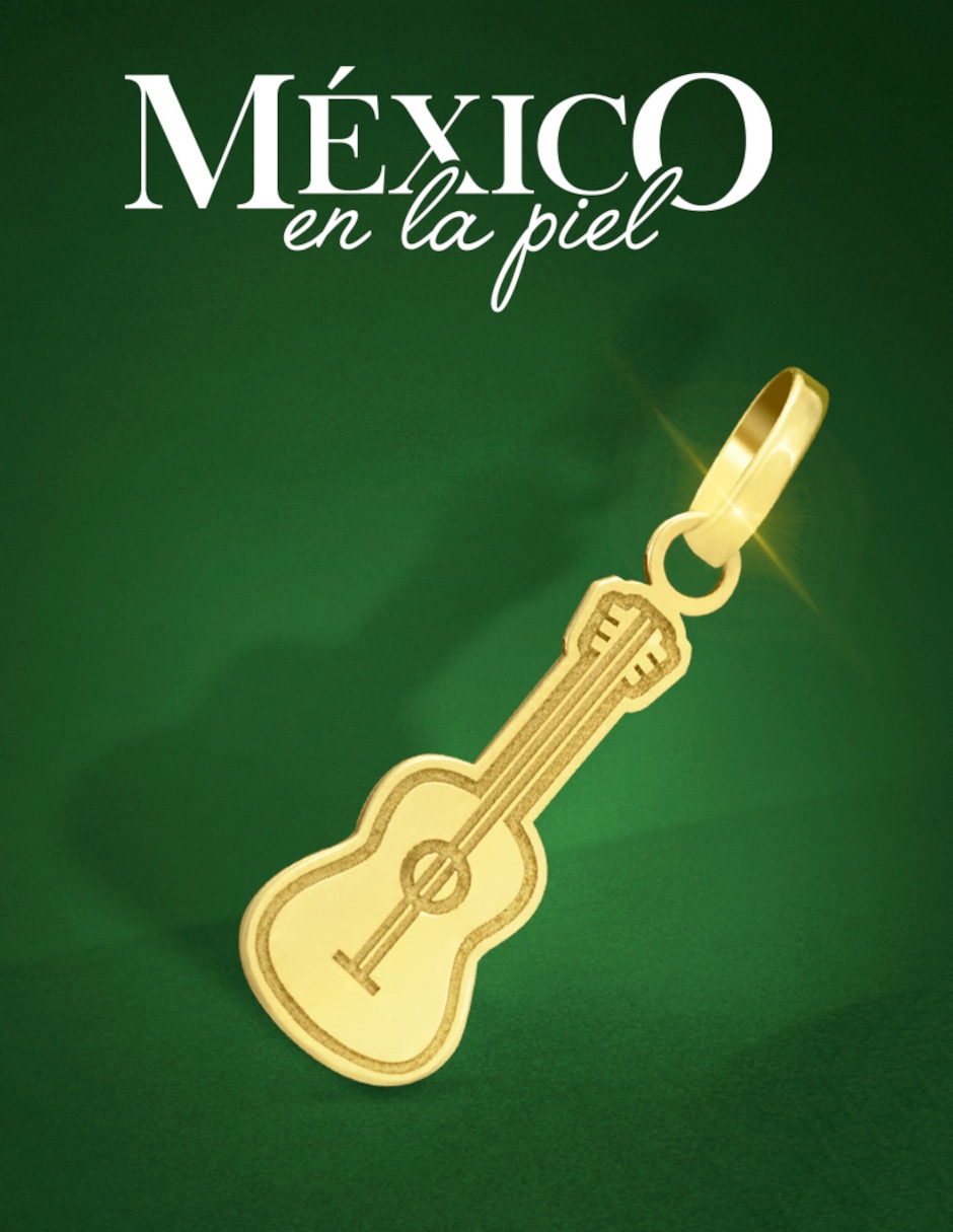 Dije de guitarra de oro amarillo 14 K 2