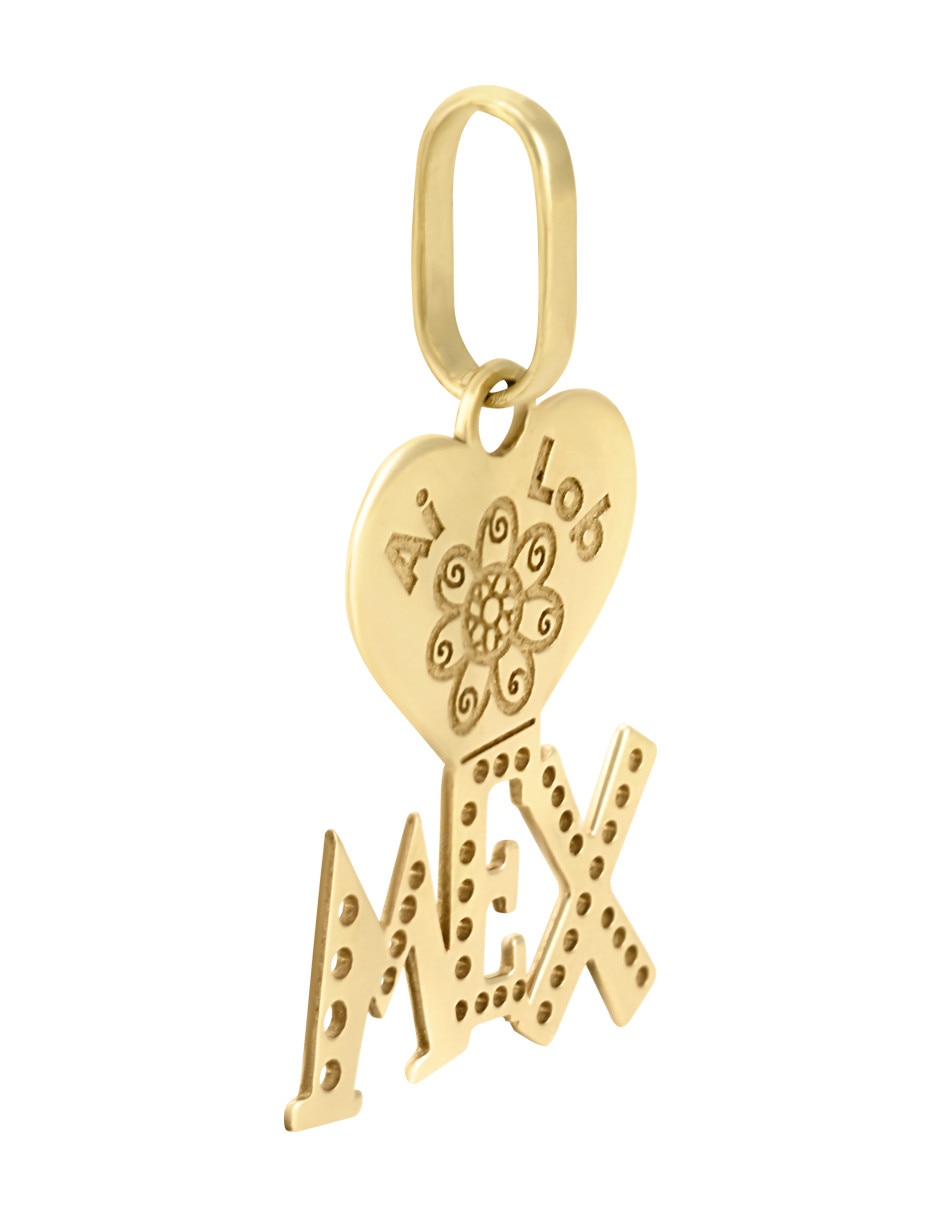 Dije de corazón de oro amarillo 14 K 4