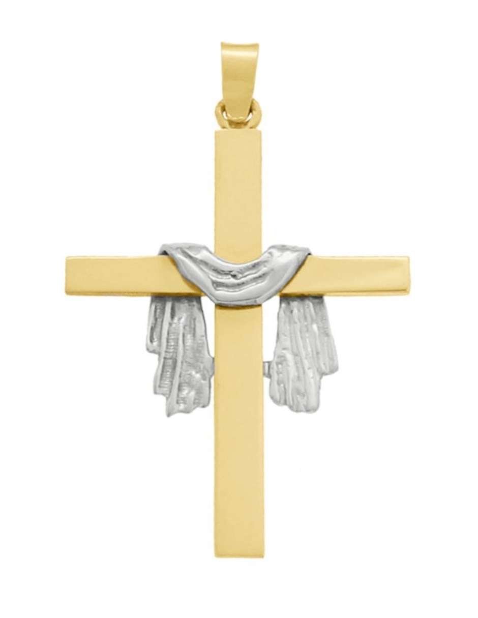 Dije de cruz de oro amarillo 14 k