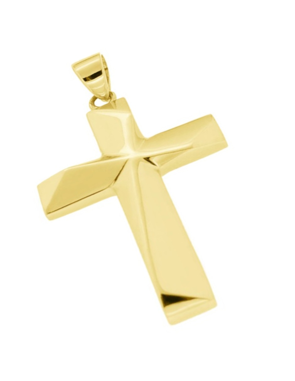 Dije de cruz de oro amarillo 14 K 2