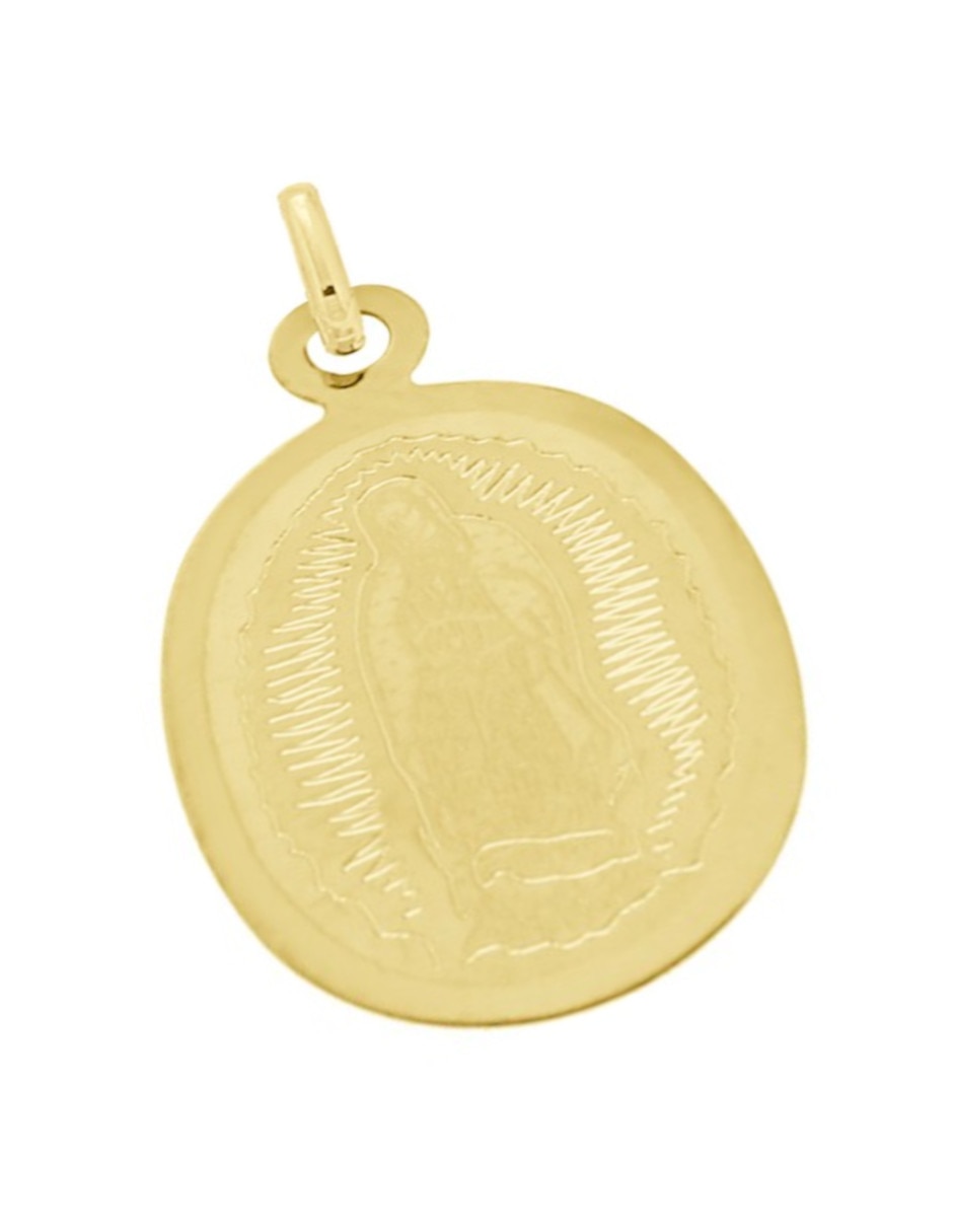 Medalla de virgen de guadalupe de oro amarillo 14 K 2
