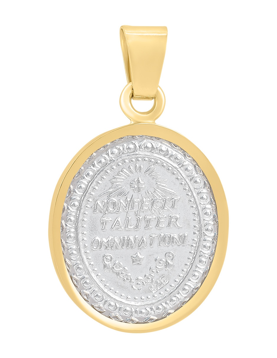 Medalla de virgen de guadalupe de oro amarillo 14 K 2