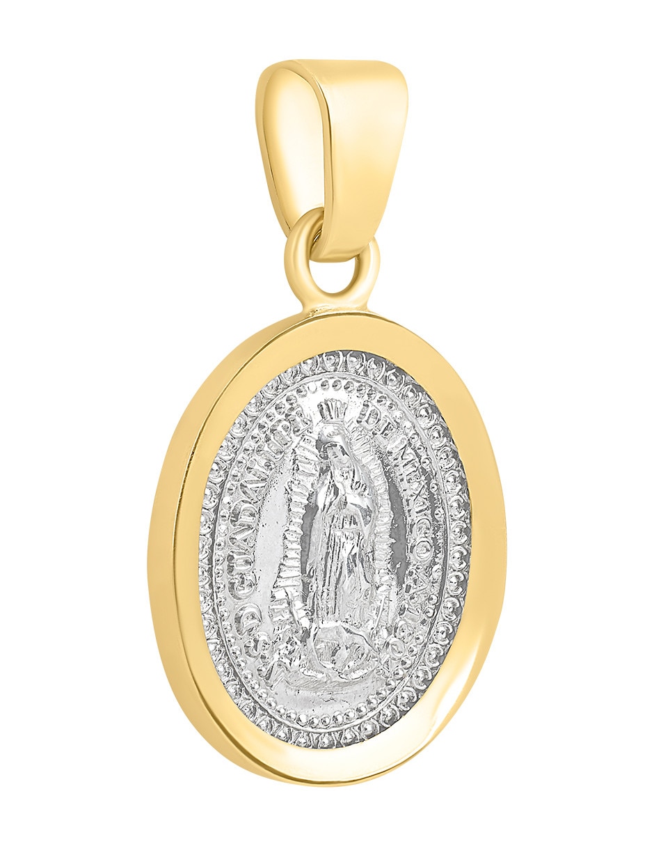 Medalla de virgen de guadalupe de oro amarillo 14 K 3
