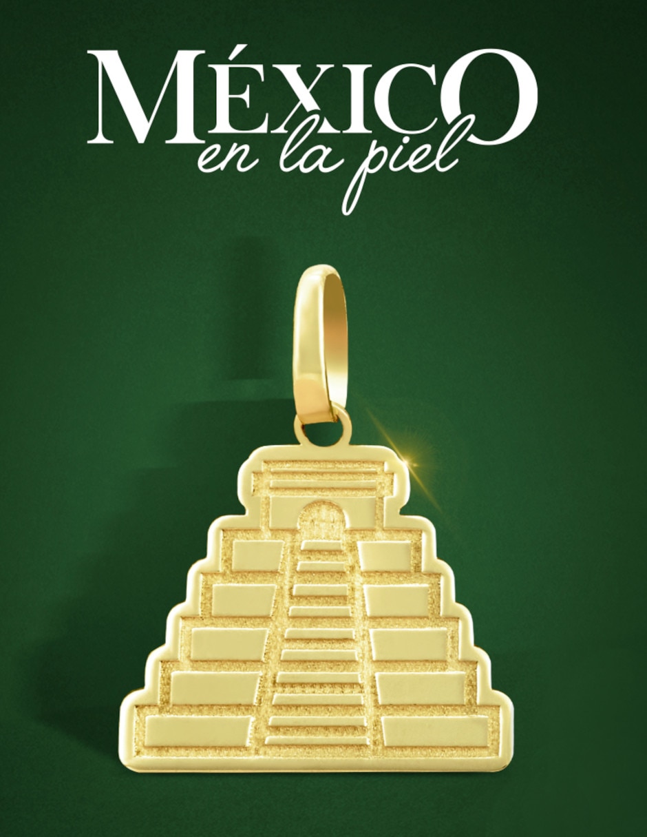Dije de pirámide de oro amarillo 14 K 2