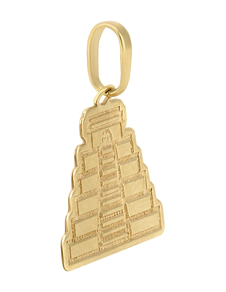 Dije de pirámide de oro amarillo 14 K 3