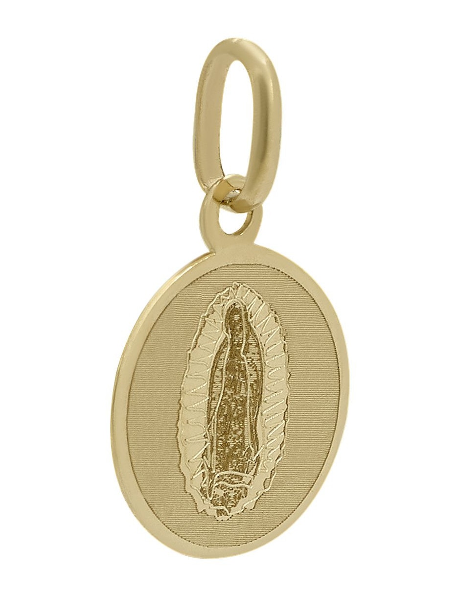 Medalla de virgen de guadalupe de oro amarillo 14 K 3