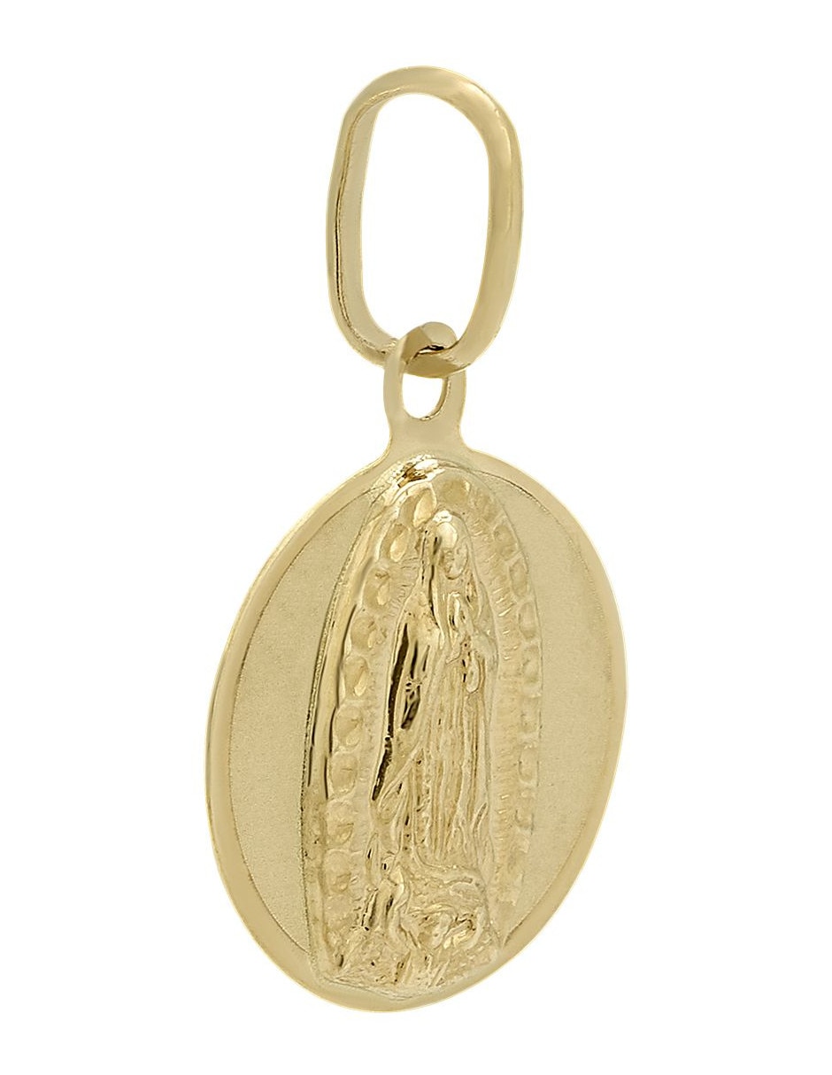 Medalla de virgen de guadalupe de oro amarillo 14 K 3