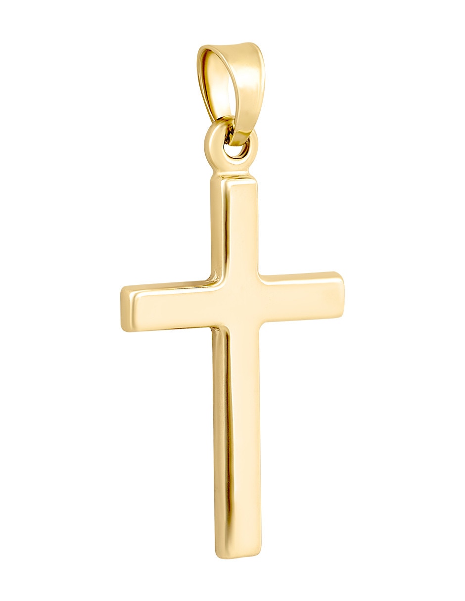 Dije de cruz de oro amarillo 14 K 3