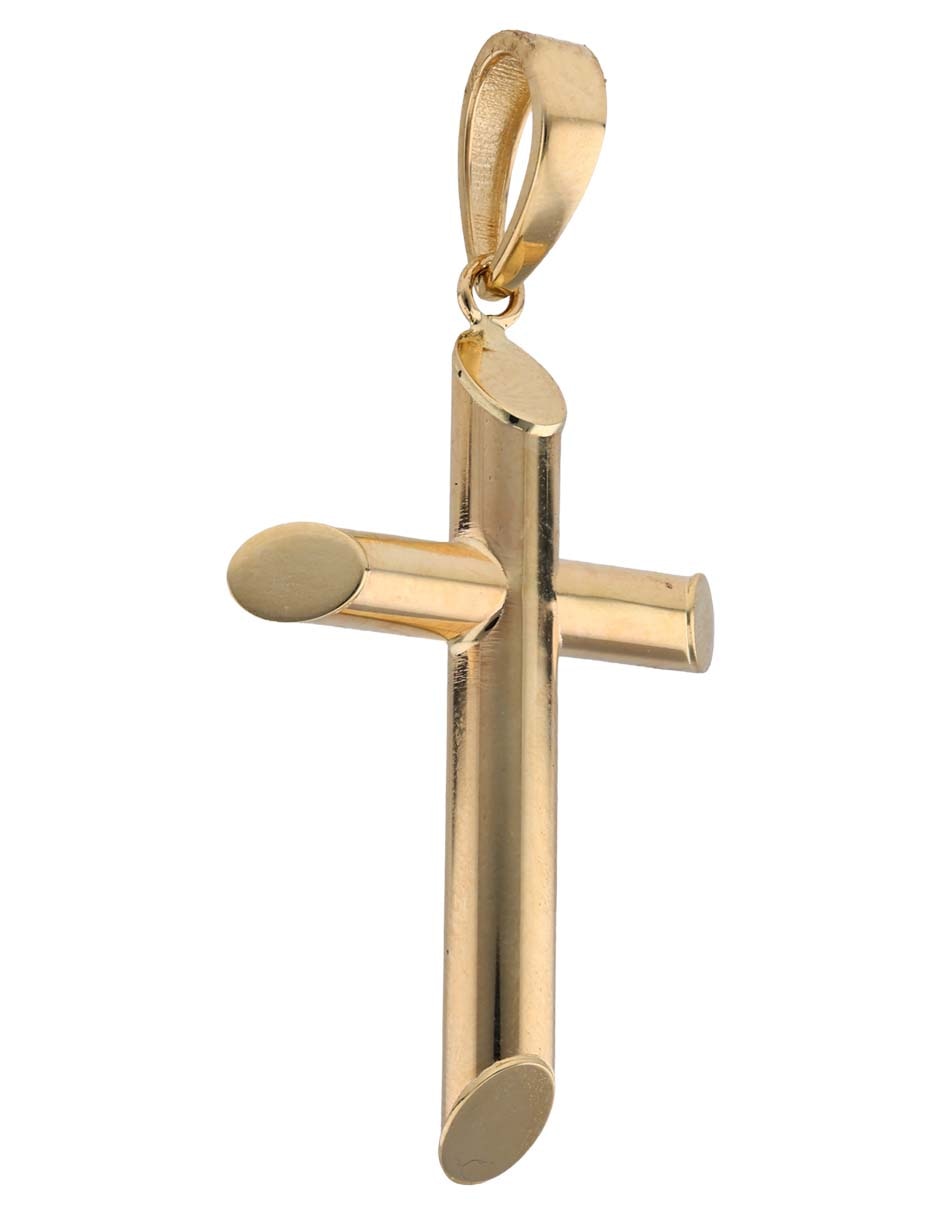 Dije de cruz de oro amarillo 14 K 2