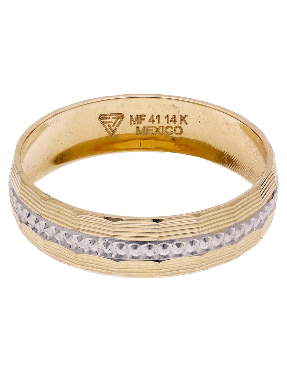 Argolla circular 14 k de oro pulido