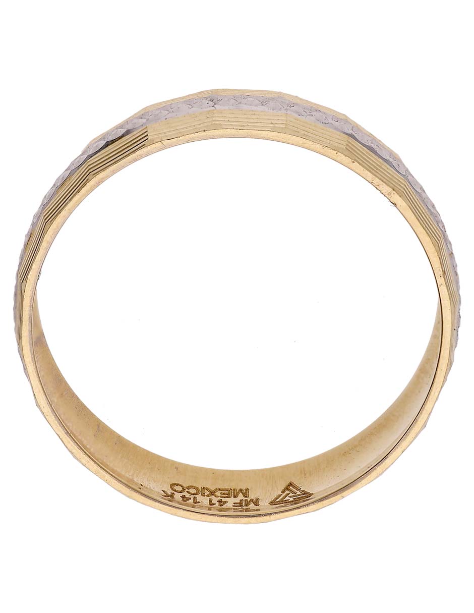 Argolla circular 14 k de oro pulido 2