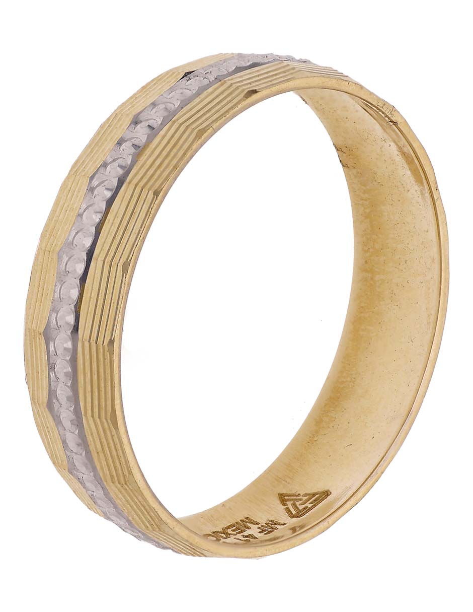 Argolla circular 14 k de oro pulido 3