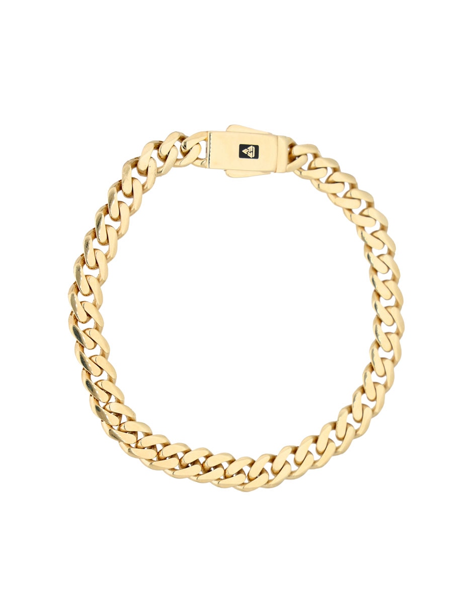 Pulsera de oro amarillo 14 k con acabado pulido