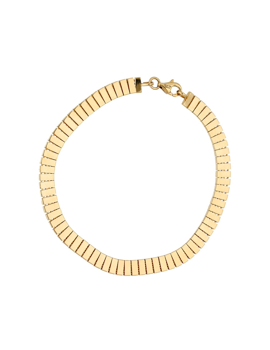 Pulsera de oro amarillo 14 k con acabado pulido