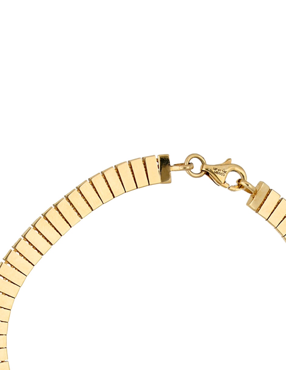 Pulsera de oro amarillo 14 k con acabado pulido 2